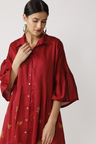 Salto Embroidered Tunic Dress